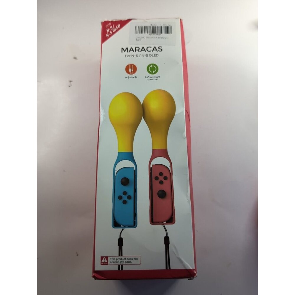 DOBE MARACAS GAME CONTROLLER FOR NINTENDO SWITCH SAMBA DE AMIGO GAMES-BLUE/RED